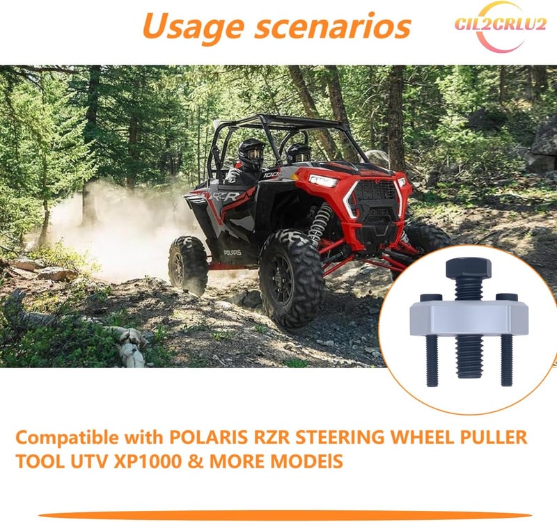 Cil2Crlu2 أداة سحب عجلة القيادة متوافقة مع أداة إزالة عجلة القيادة من بولاريس RZR UTV XP1000 - Image 4